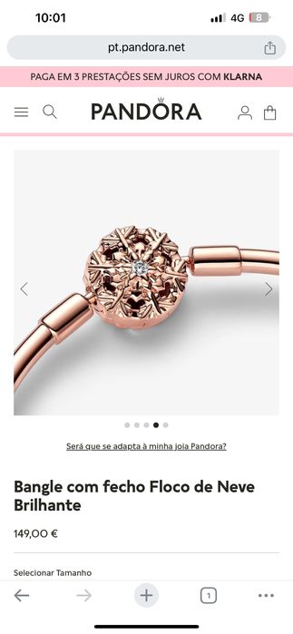 Pulseira Pandora Rose Gold Bangle com fecho