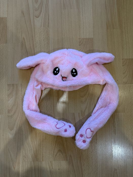 плюшева шапка зайчика