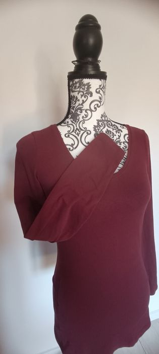 Bluzka basic damska bordowa