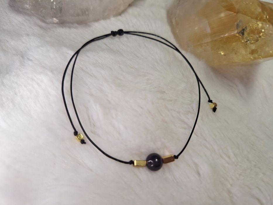 Bransoletka ametyst hematyt