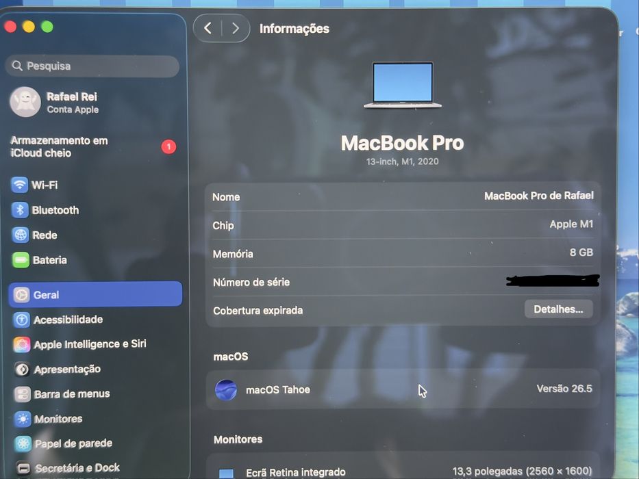 URGENTE! MacBook Pro 13’’ M1 (2020) | 256GB | Bateria 92% | Estado impecável