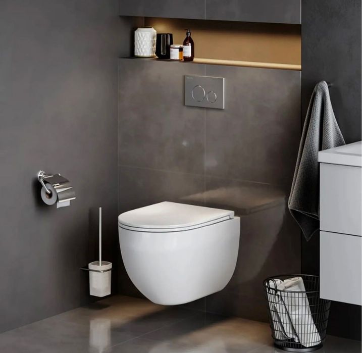 Misa Wc Podwieszana Rea Carlo Mini Tornado Pro/Duroplast/Flat/Zm Biały 49 X 36,5 NOWA