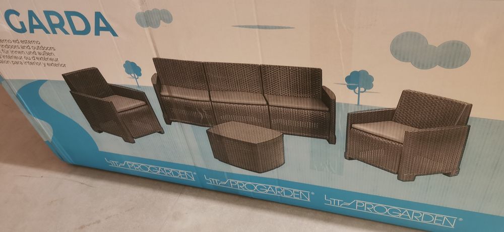 Conjunto de Jardim IPAE-PROGARDEN SET GARDA  linha Rattan