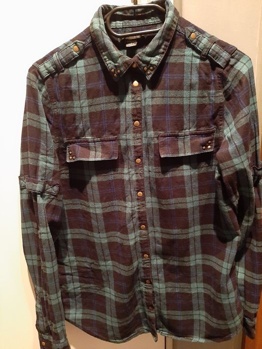 Koszula damska w kratę zielona