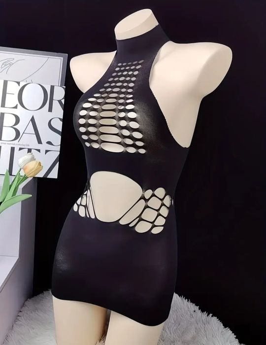 Sukienka siatka bodystocking uni