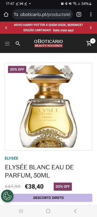 Kit natal Perfume Elysée Eau de Parfum