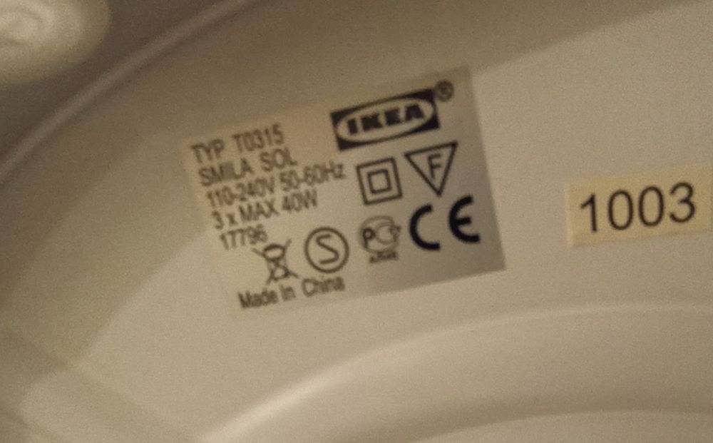 Candeeiro de teto IKEA