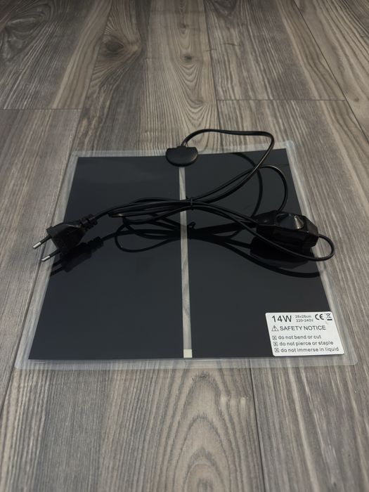 Термокилимок з регулятором 28×28см 14W для тераріумів