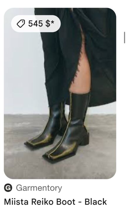 Шкіряні чоботи бренда Miista.