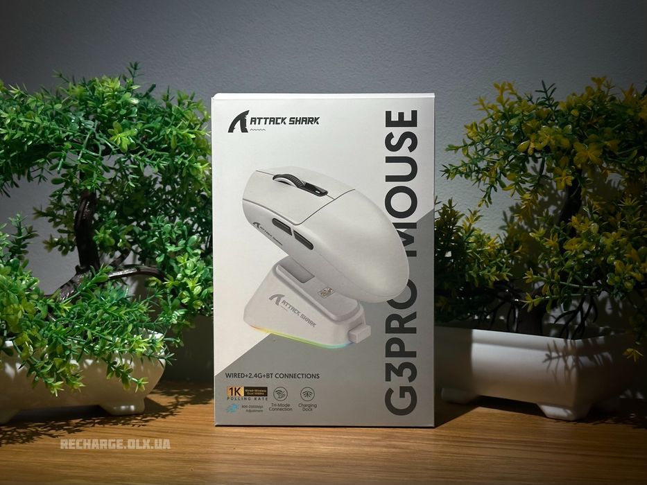 НОВІ Attack Shark G3 PRO 25000 DPI Wireless | ІГРОВА БЕЗДРОТОВА Мишка