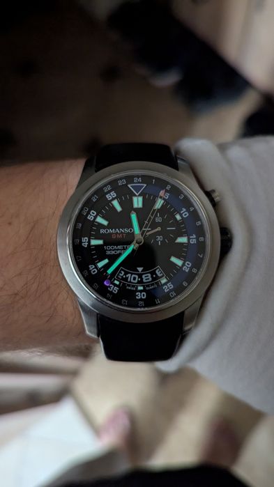 Часы Romanson GMT sapphire швейцарские, годинник swiss