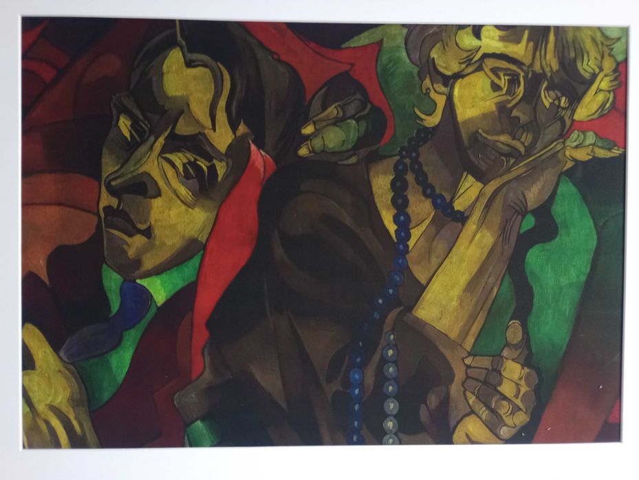 Obraz na płótnie "Dwie głowy, Stanisław Witkiewicz (Witkacy), 50x40cm