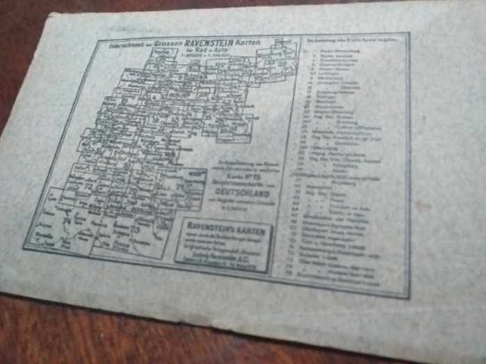 Stara niemiecka mapa samochodowa