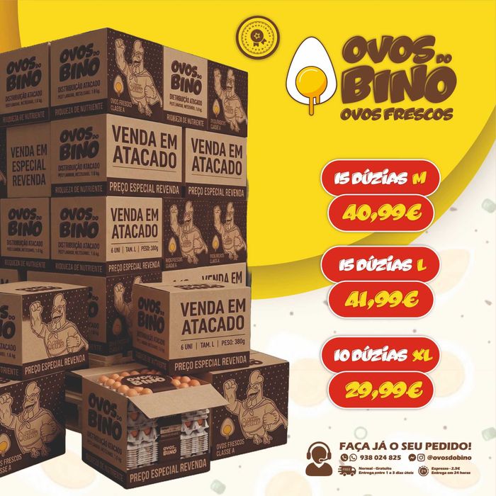 Ovos do Bino | Venda em Atacado | Distribuição Atacado | Revenda