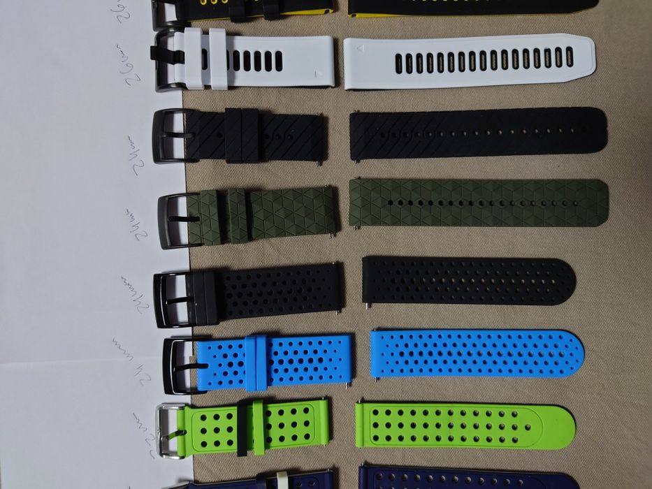 Várias braceletes silicone 20, 22, 24, 26, e 30