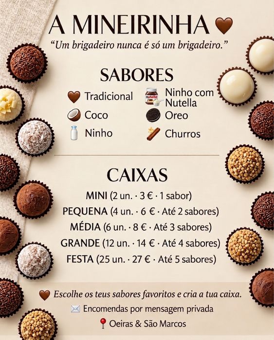 Brigadeiros artesanais