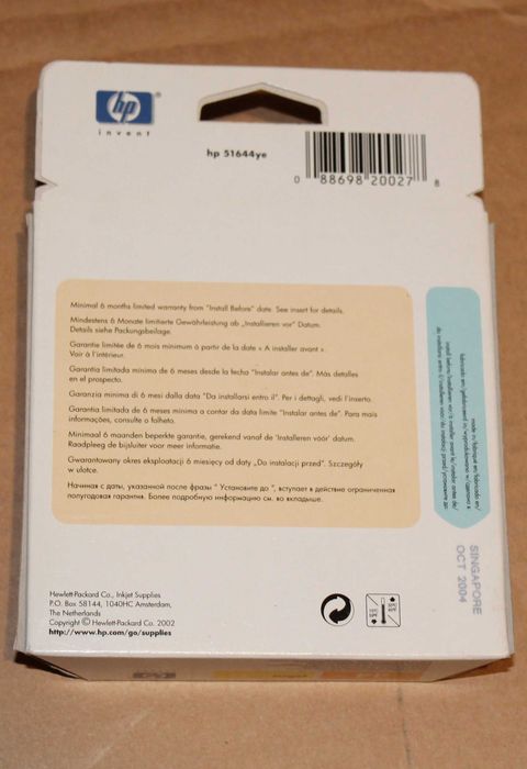 Tinteiros HP 44 Cyan + Magenta + Yellow