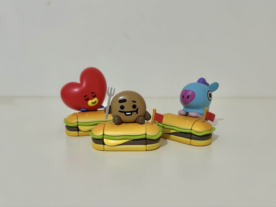 BTS Figuras BT21 Burger Party Miniso - Mang, Tata e Shooky