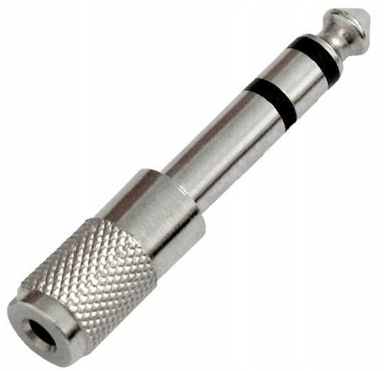 Adapter Jack gniazdo 3,5 mm wtyk 6,3 mm METAL