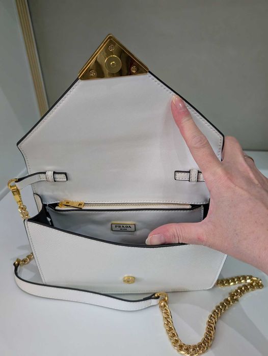 Сумка клатч Prada ‼️Преміум якість‼️натуральна шкіра Прада шанель довжина 22 см