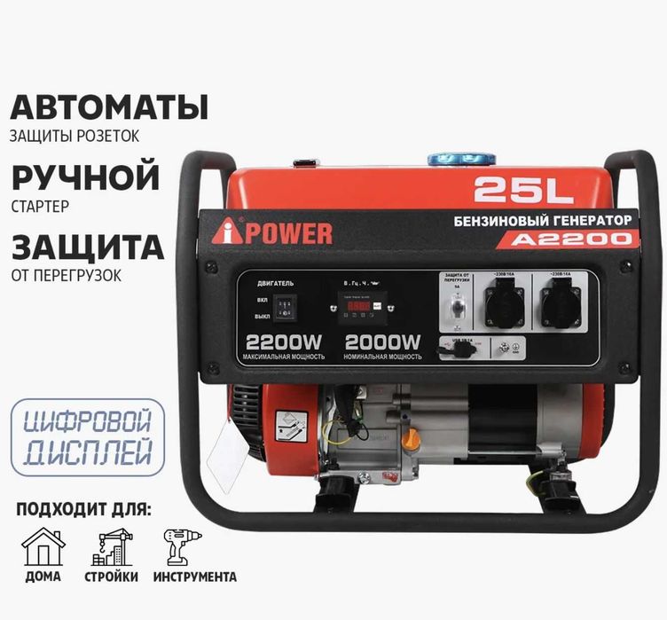 Генератор 2.2кВт бензиновый синхронный новый медь ТОП‼️УСПЕЙ‼️АКЦИЯ‼️