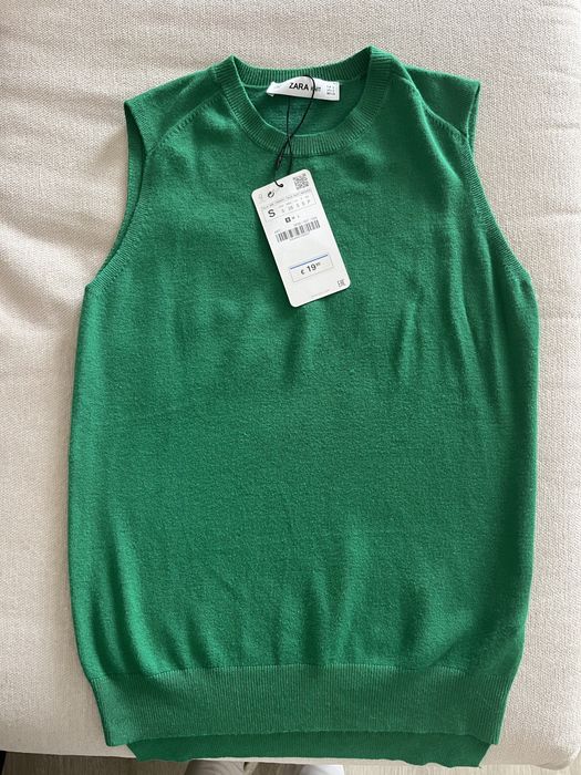 Camisola malha sem mangas