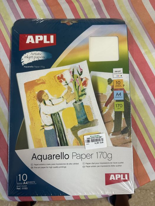APLI Aquarello Paper 170g A4 – Novo e Selado