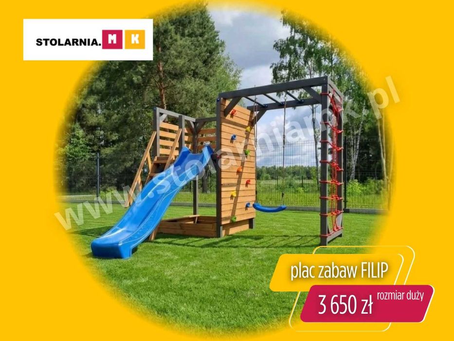 Hit sezonu! Plac zabaw Filip duży. Montaż gratis!
