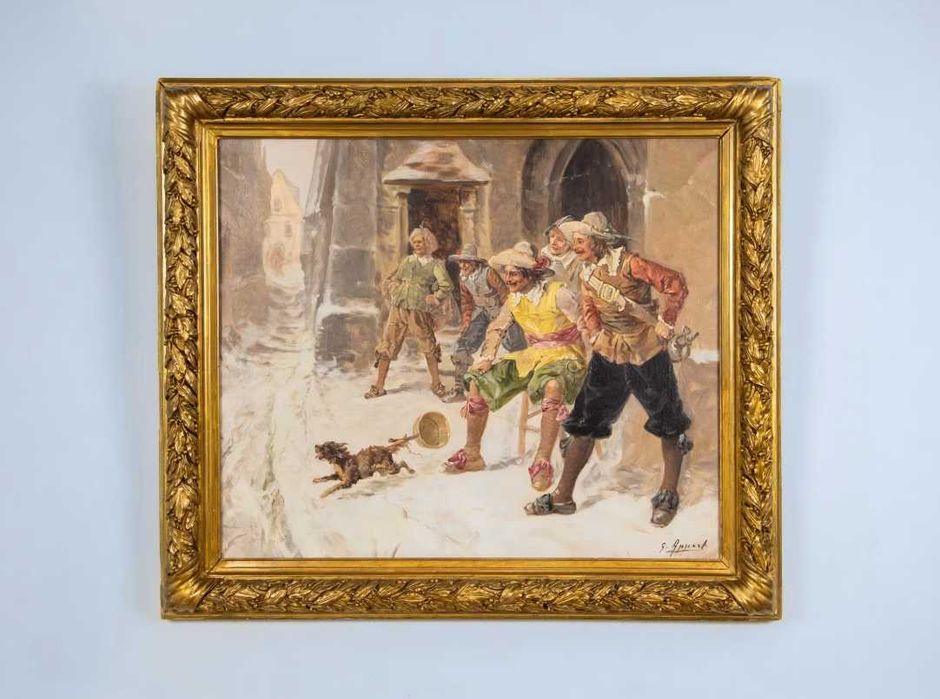 Антикварний жанровий живопис