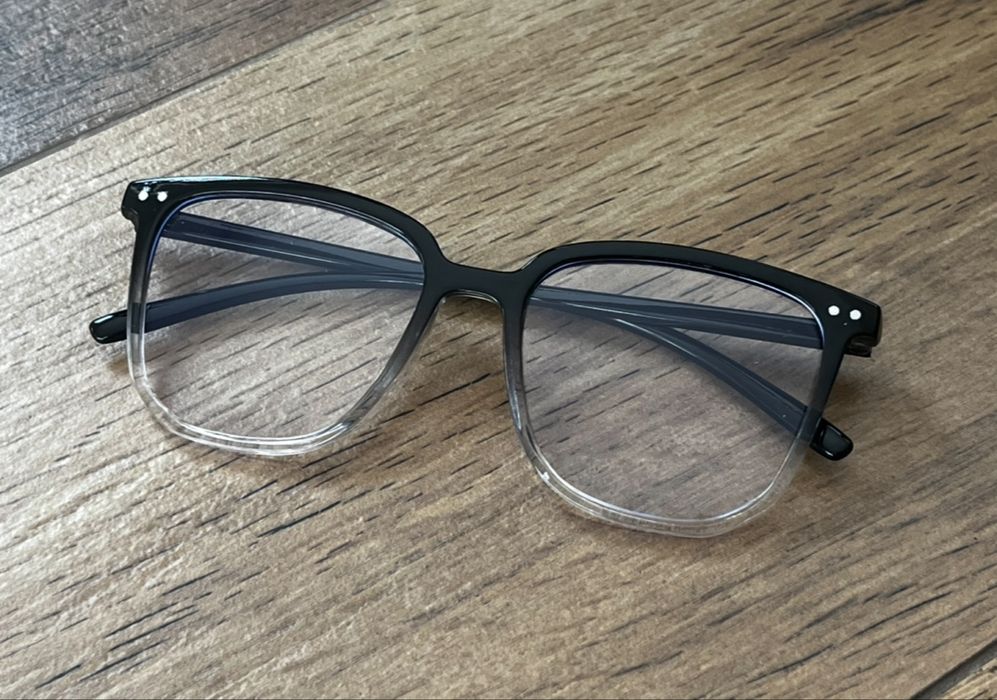 Okulary zerówki czarno białe nowe
