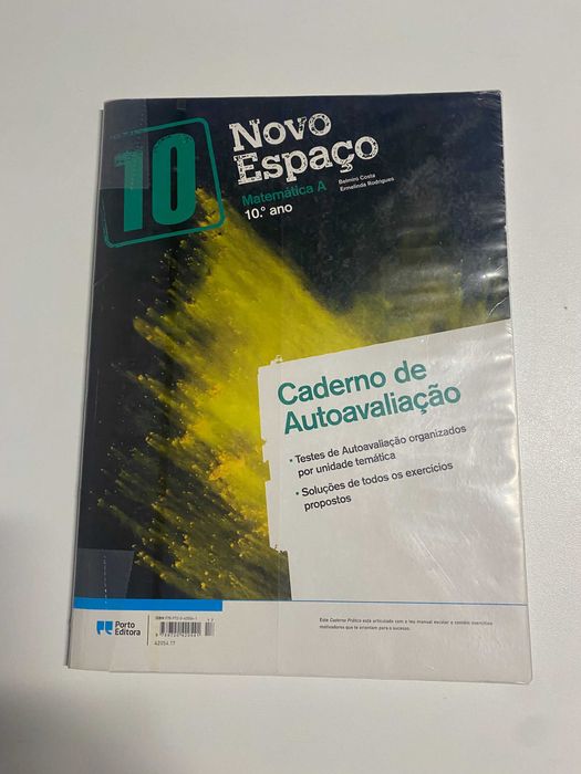 Novo Espaço Matemática 10º, caderno aluno, muito bom estado