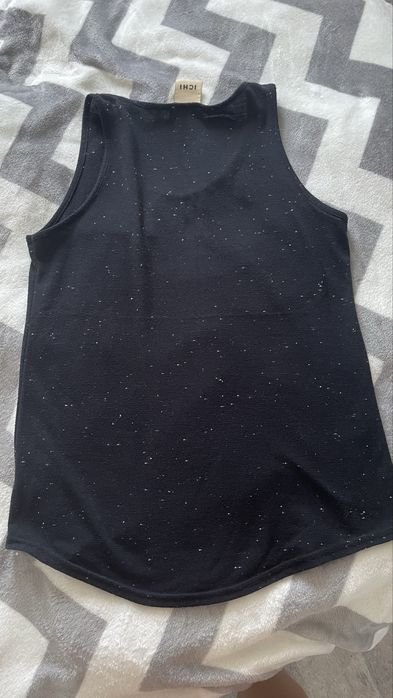 Ichi koszulka na ramiaczkach granatowa w biale kropeczki M/38