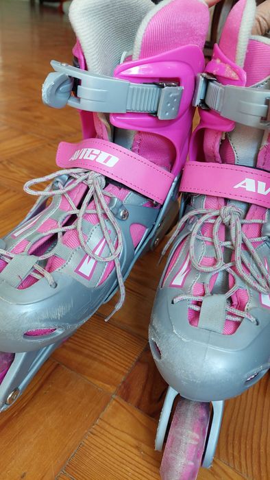 Patins e proteções de criança tam. 34-37