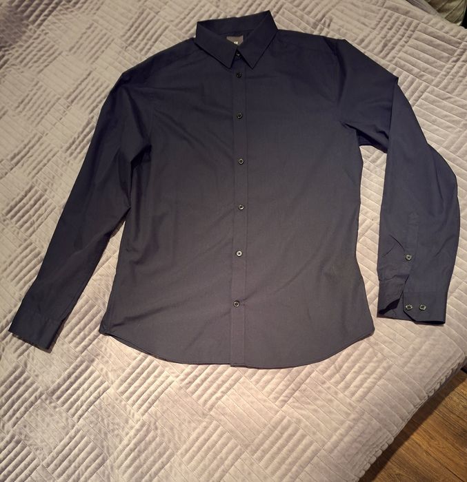 Koszula męska czarna H&M r.L 185/108a