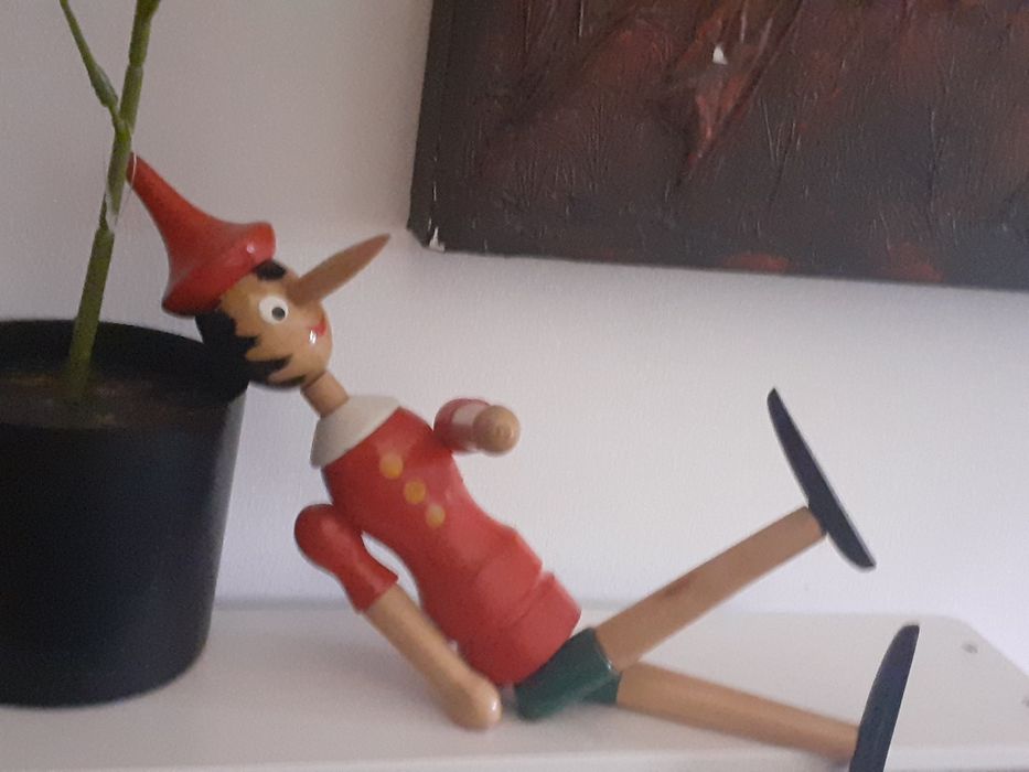 Boneco Pinoquio Madeira Articulado 40 cm