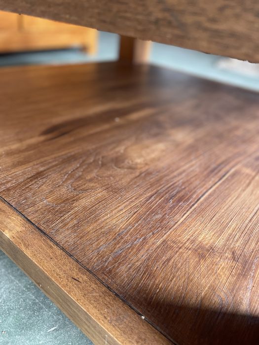 Tekowy DUŻY  Stolik ława 110 kwadrat drewniany kolonialny prosty