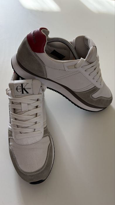 Оригінальні шкіряні кеди кросівки Calvin Klein Bright White білі  літні легкі сучасні зручні