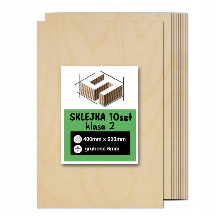 Sklejka 6mm Formatka Do Cnc Grawer 40x60cm 400x600mm 10 Szt Klasa 2