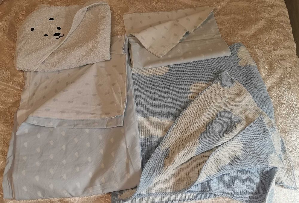 Conjunto reversivel Zara Home de capa edredon fronha cobertor e toalha