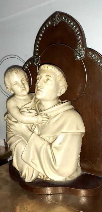 Santo António e menino Jesus em Madeira  Prata