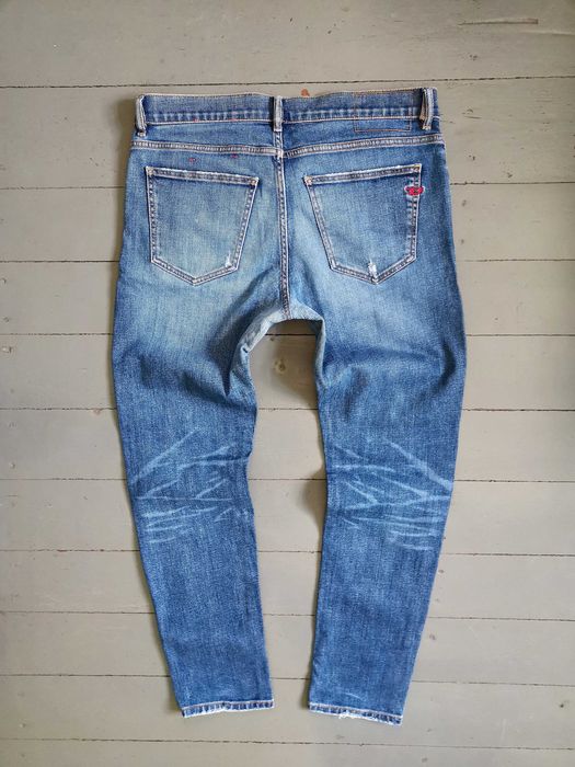 оригінальні джинси diesel завужені skinny голубі чоловічі