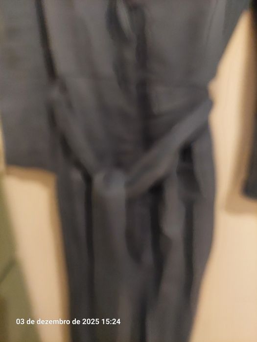 Macacão Azul M com Cinto