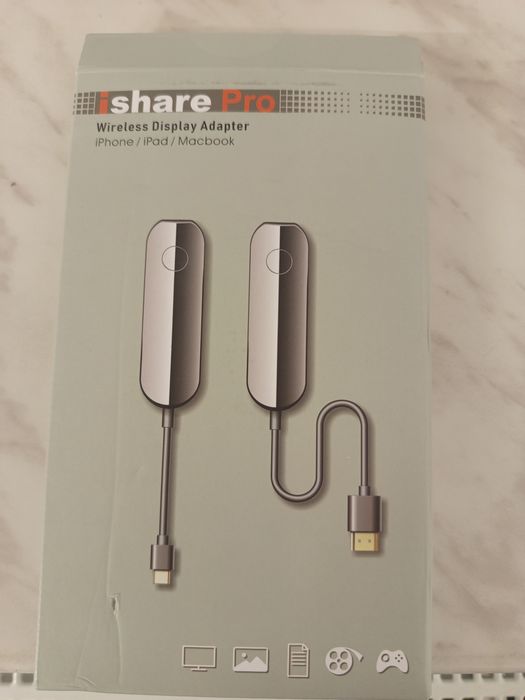 Bezprzewodowy Transmiter HDMI iShare Pro USB-C | iPhone 15/16, MacBook | NOWY