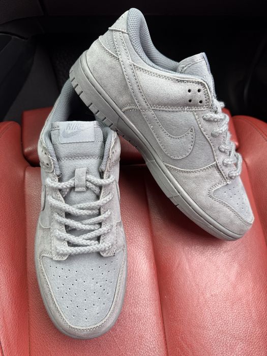 БЕЗ ПЕРЕДОПЛАТИ) Nike SB Dunk Low x Supreme Grey найк данк супрім сірі шкіряні кросівки