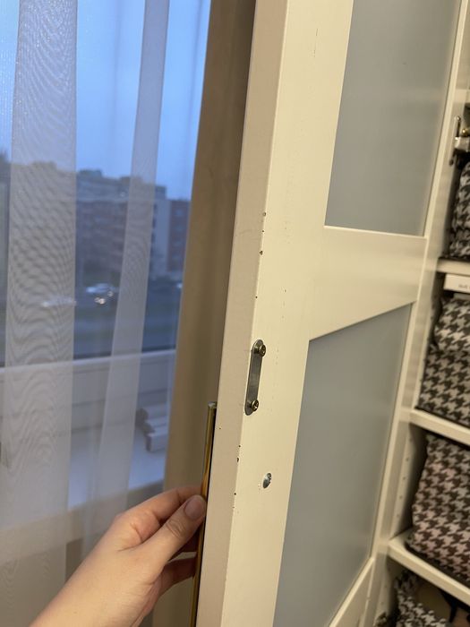 Słupek szafa Ikea pax szklane drzwi biaky mat