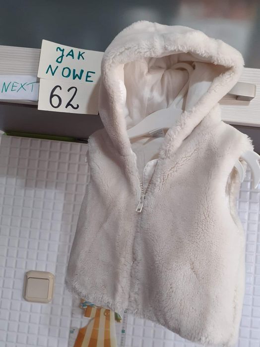 Next 62 68 futerko 74 otulacz kamizelka bezrękawnik miś misiowy