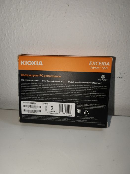 Kioxia, exceria NVMe™ SSD 500gb