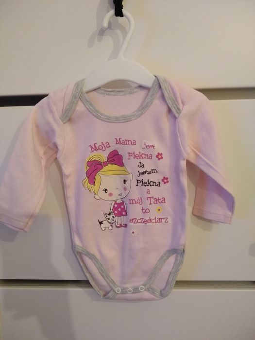 Zestaw body z długim rękawem w rozmiarze 80