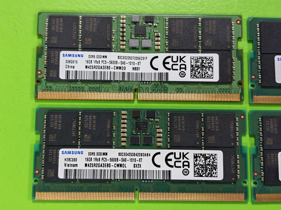 Пам'ять DDR5 16Gb 5600MHz та 6400Mhz SO-DIMM, Samsung RAM ДДР5 16Гб