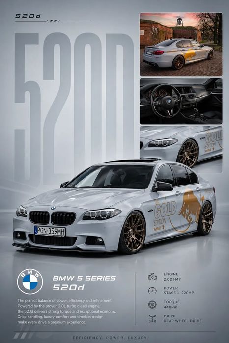 BMW Seria 5 BMW F10 520d  RedBull